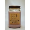 More Than A Candle More Than A Candle LDV16M 16 oz Mason Jar Soy Candle; Lavender Vanilla LDV16M